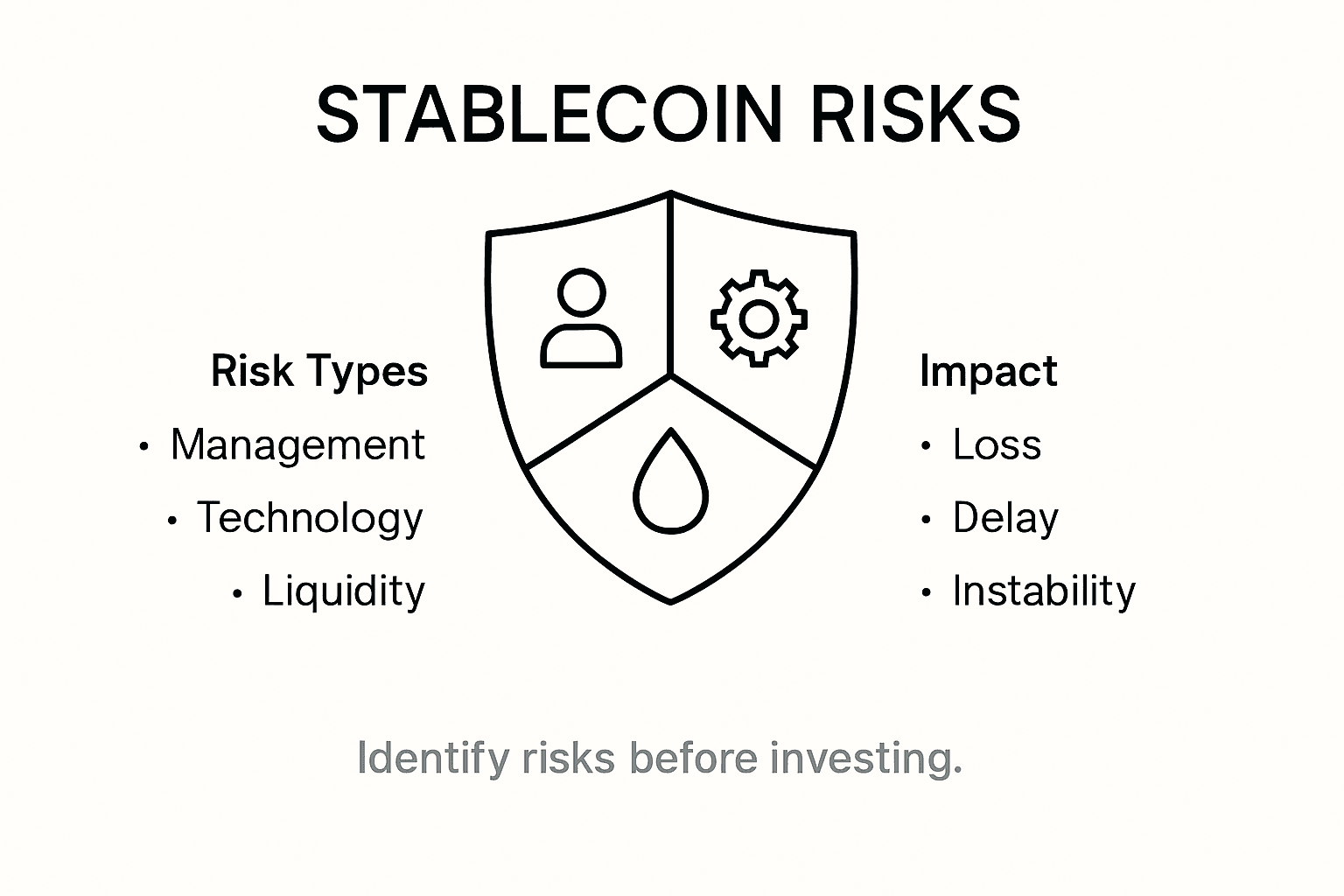 Infographic summarizes stablecoin risks and impacts