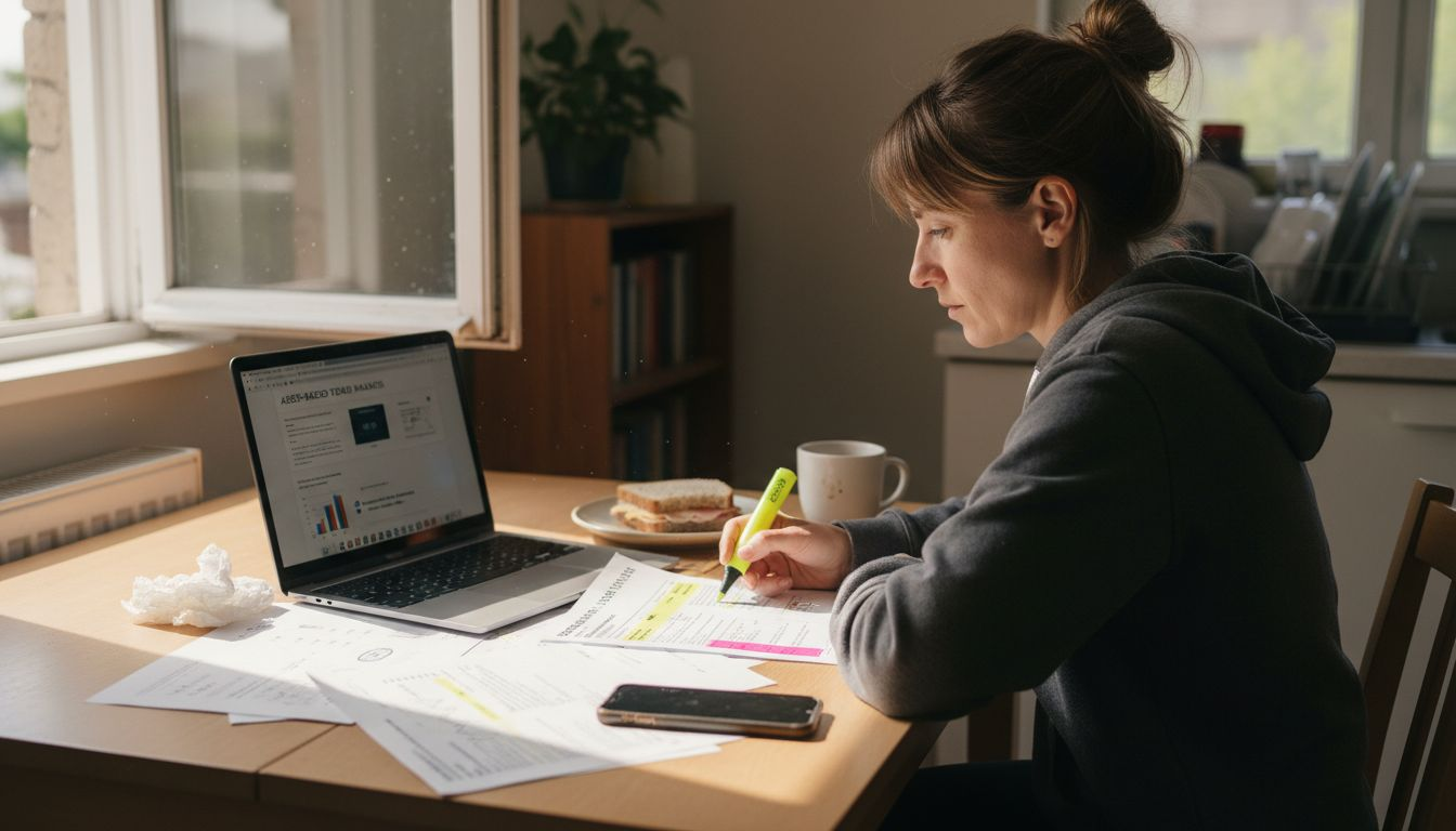 Researching asset-backed tokens at kitchen table