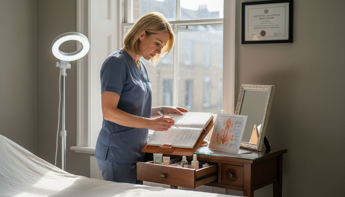 Practitioner reviewing personalised treatment plan