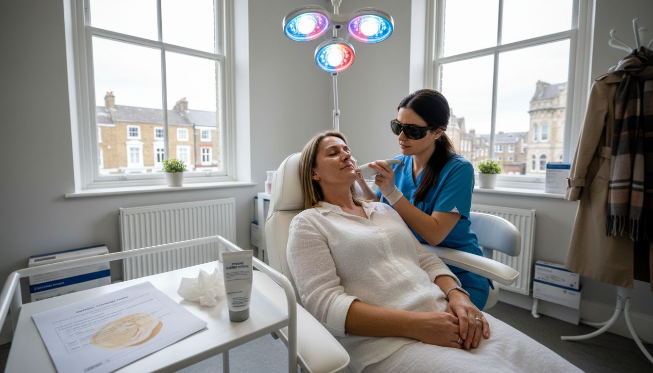 Patient receives fractional laser for wrinkles