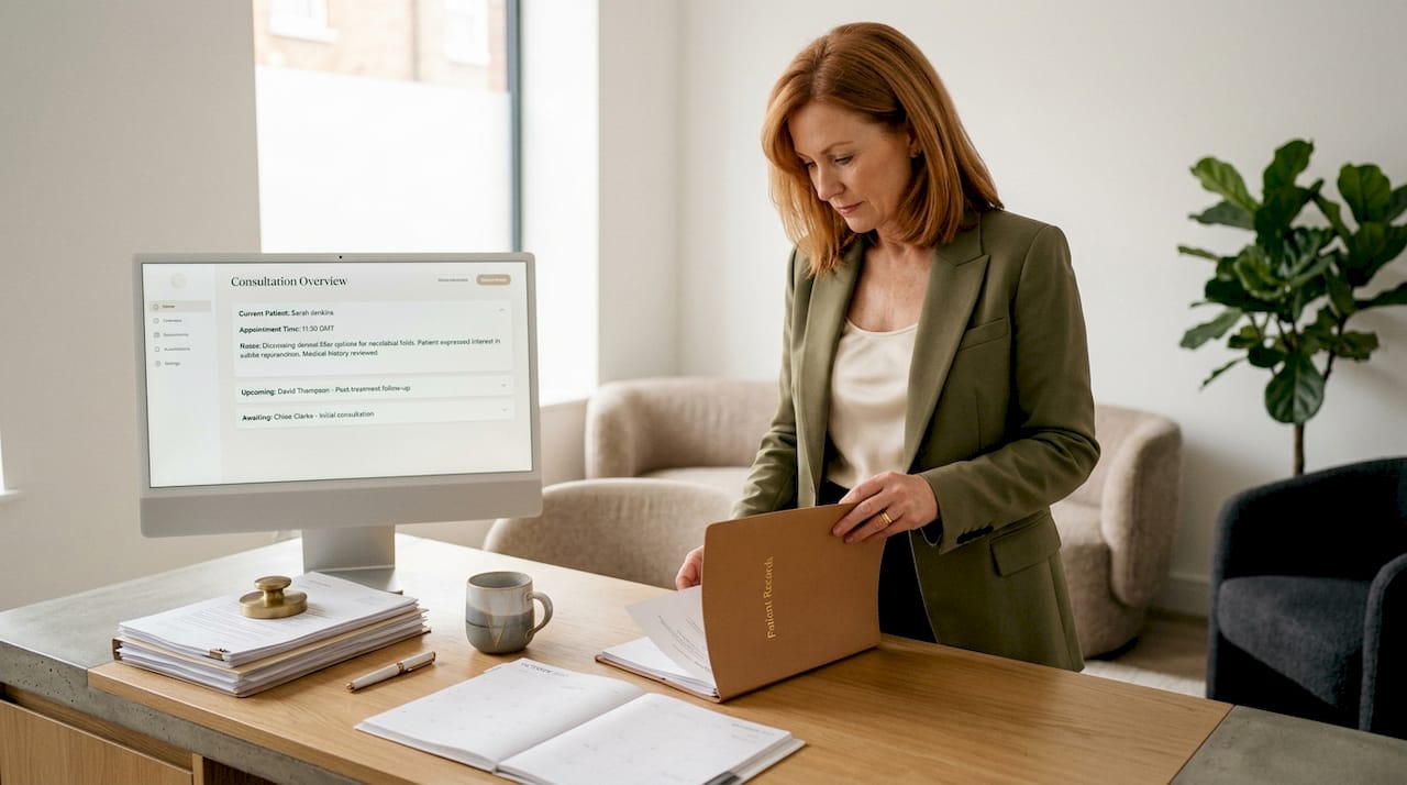 Practitioner referencing prior consultation forms