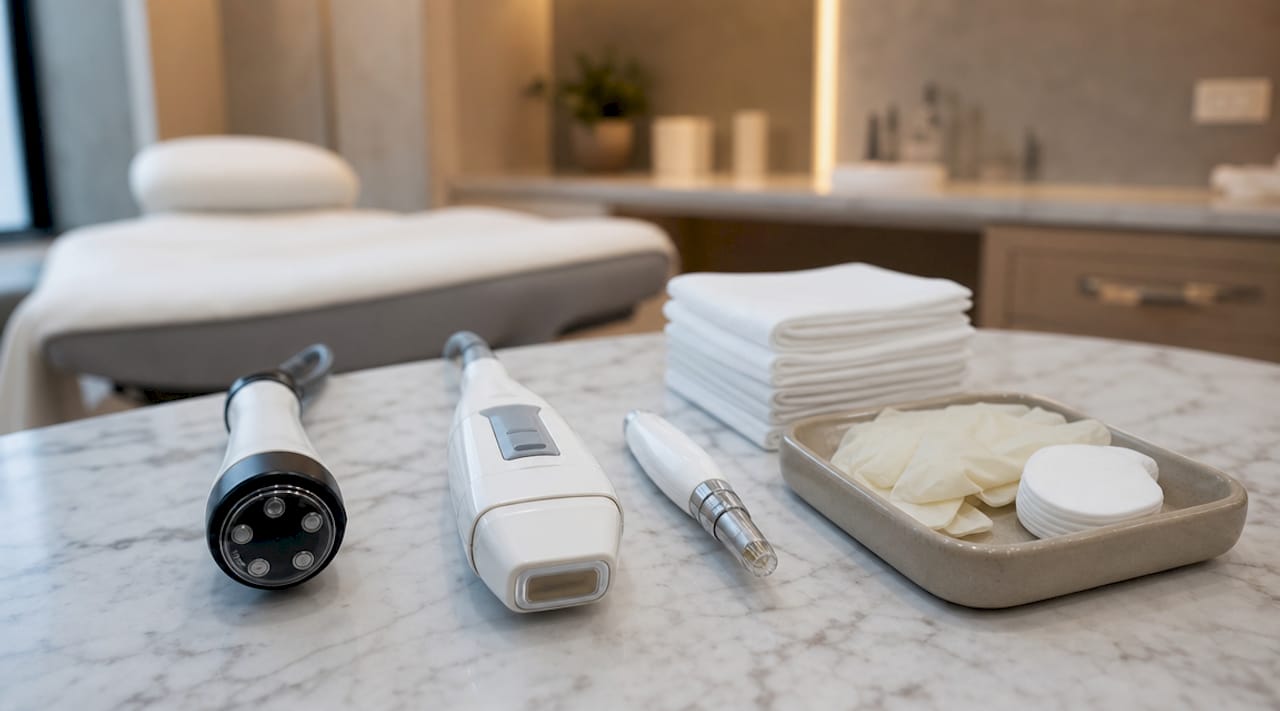 Professional skin tightening devices close-up