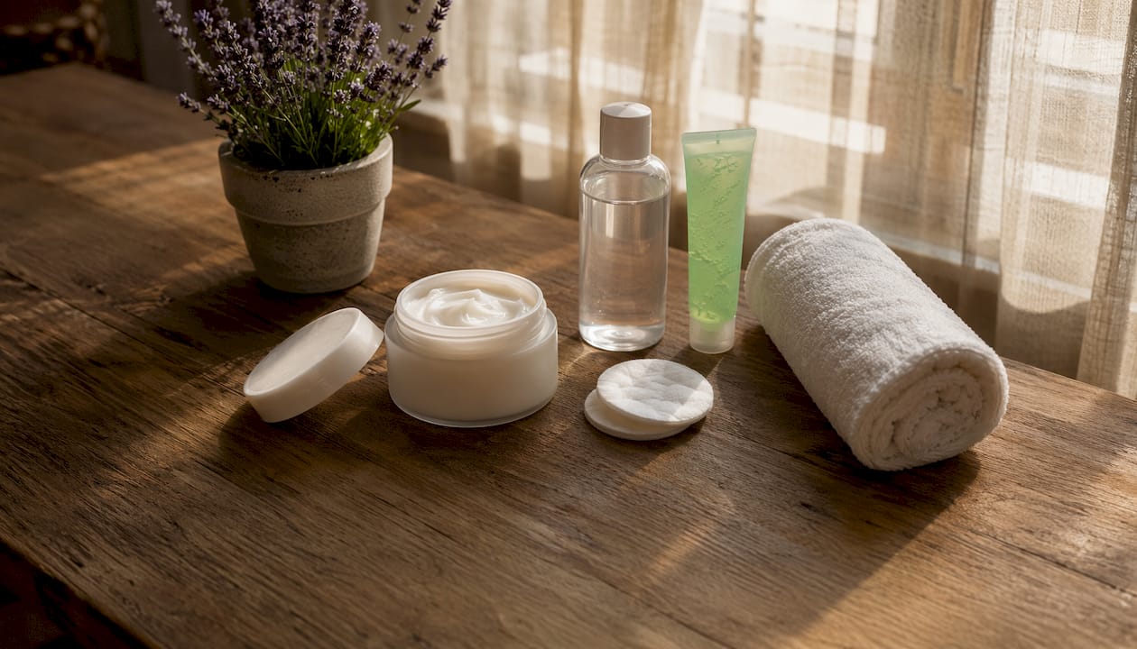 Gentle skincare products for acne scar healing