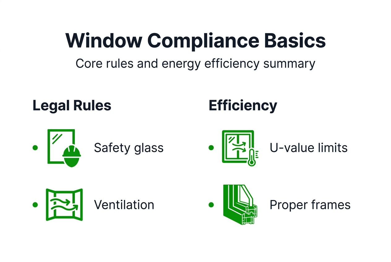 Infographic on window compliance and efficiency rules