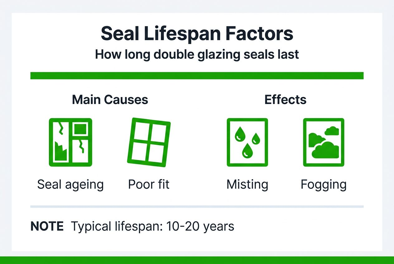 Infographic double glazing seal causes and effects