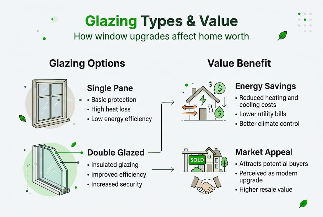 Infographic on glazing types and value impact