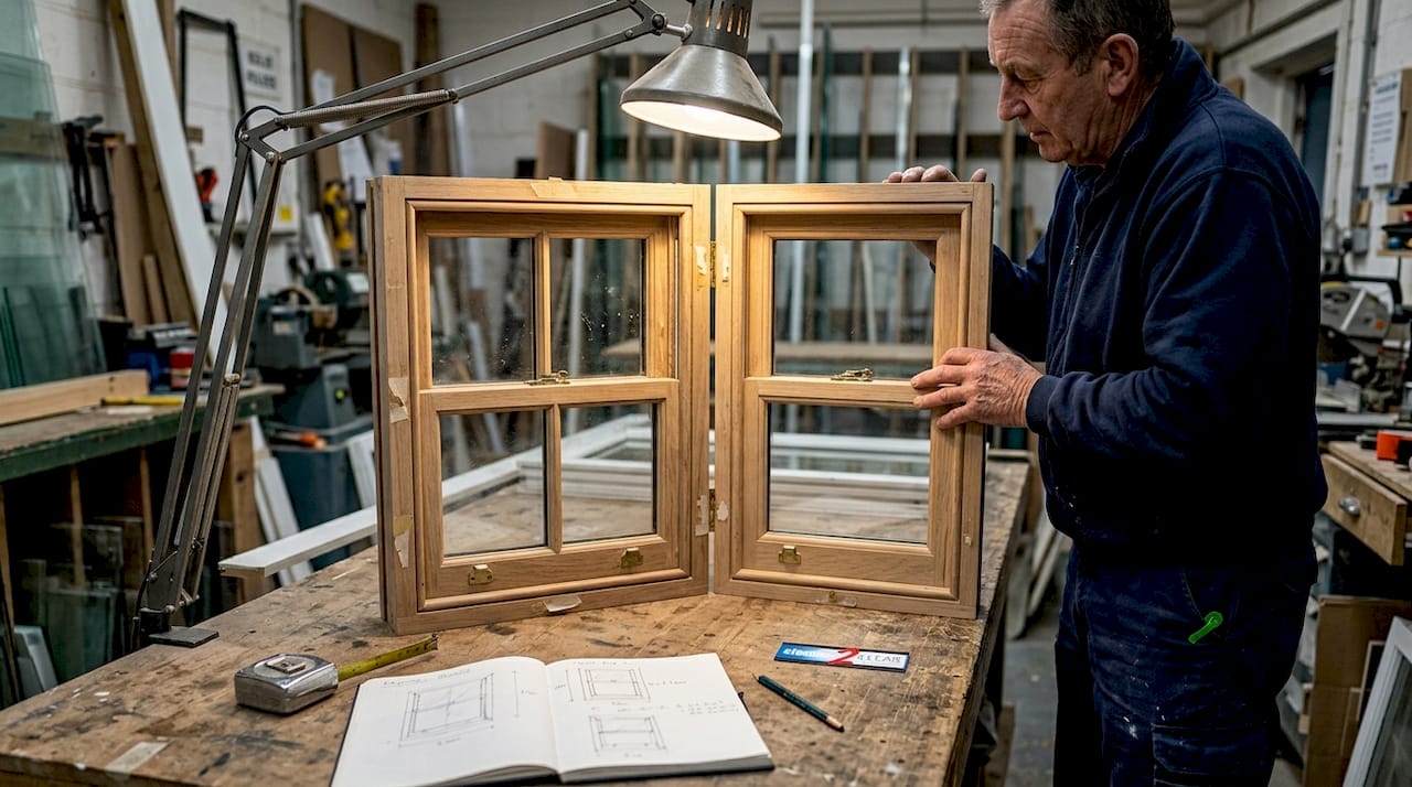 Glazier compares double-hung and single-hung sash windows