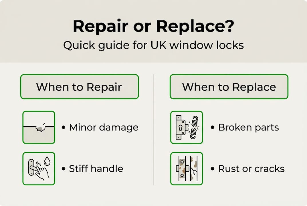 Infographic repair vs replace window lock