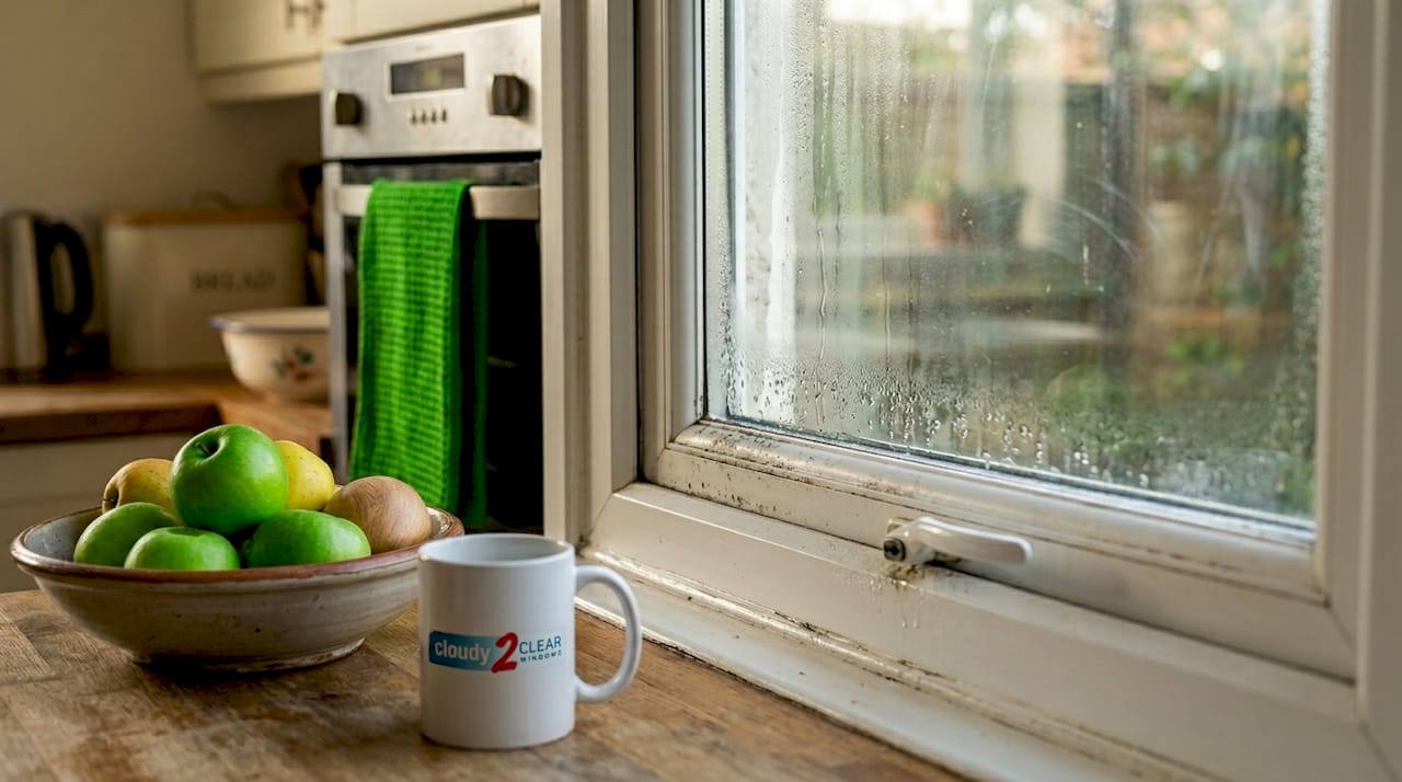 Condensation and mould forming on window seal
