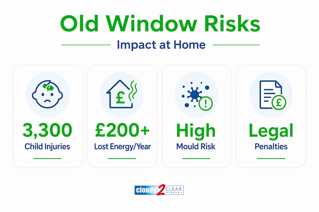 Infographic highlights injuries, energy loss, mold, legal risks