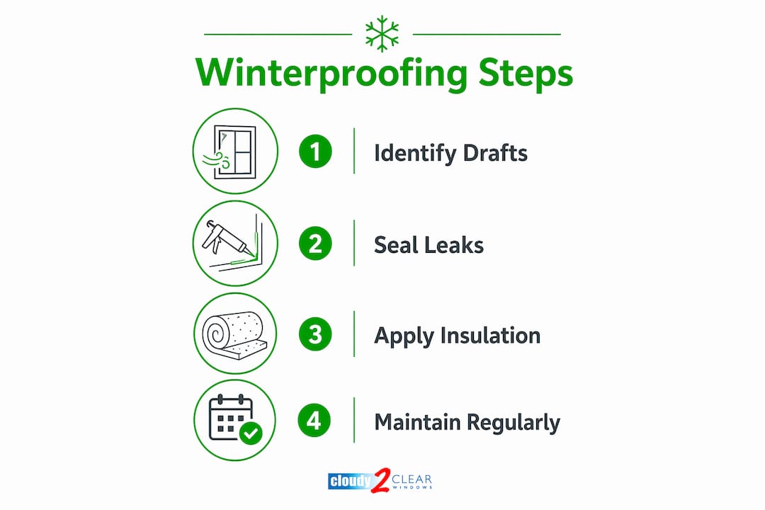 Infographic outlining winterproofing steps