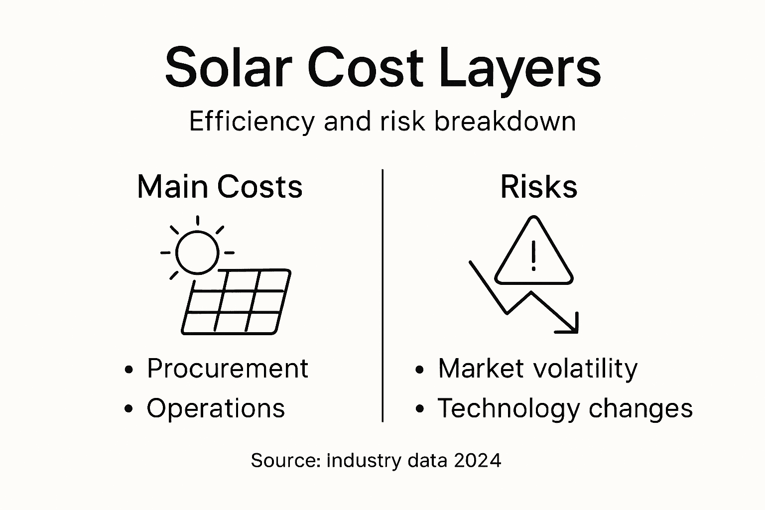 Infographic of solar wholesale cost layers