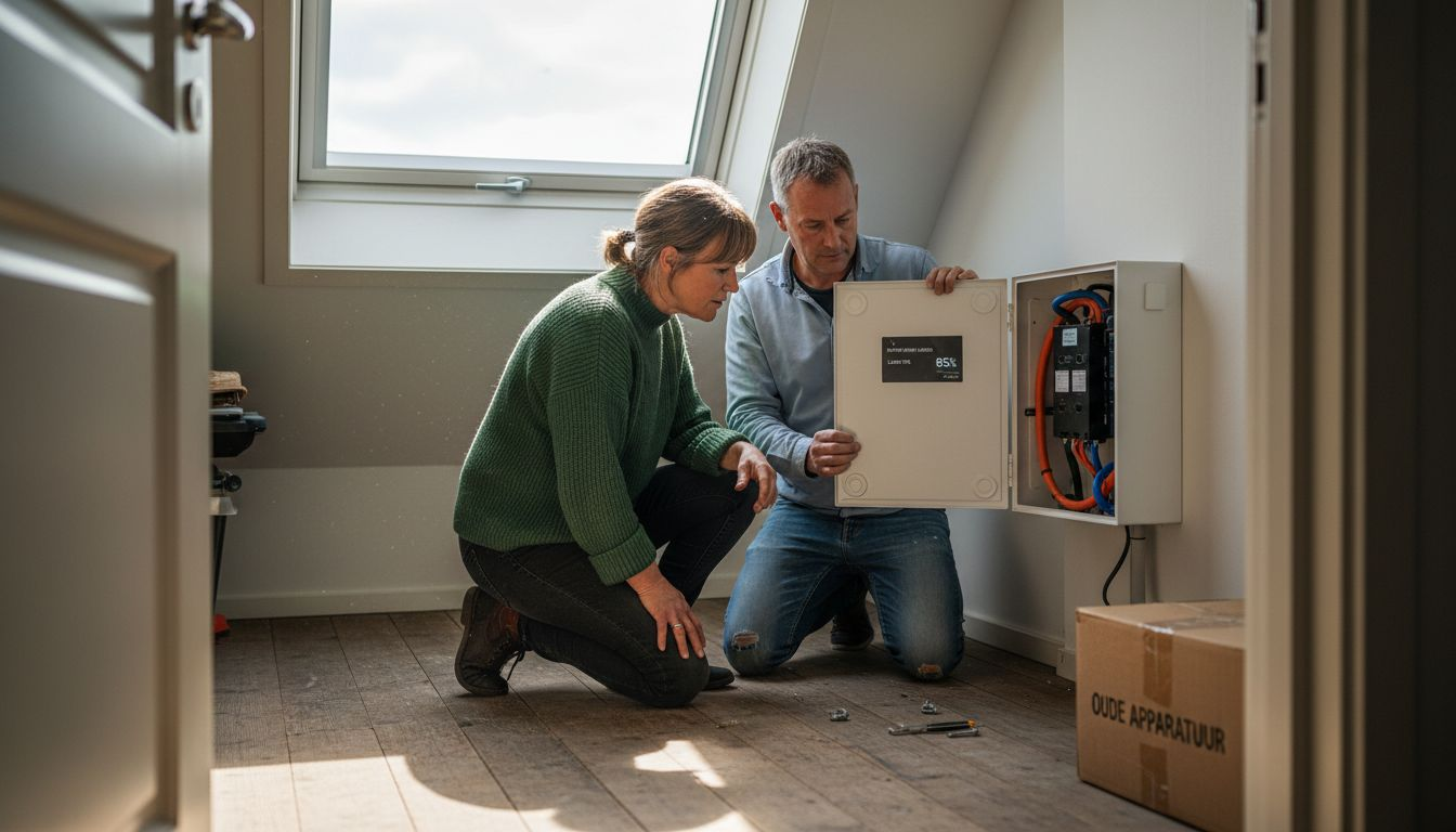 Huiseigenaren nemen het accuwisselstation eens goed onder de loep.