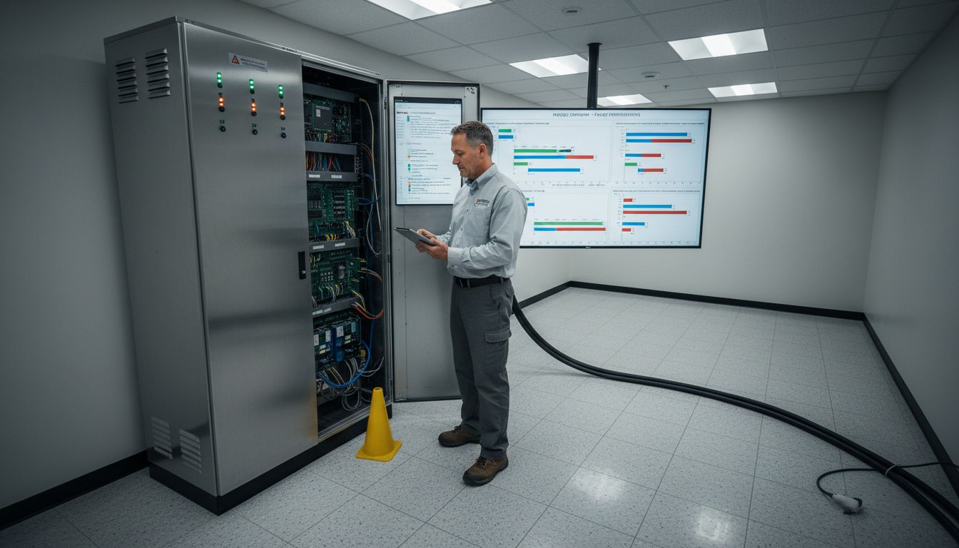 Battery storage cabinet in enterprise energy room