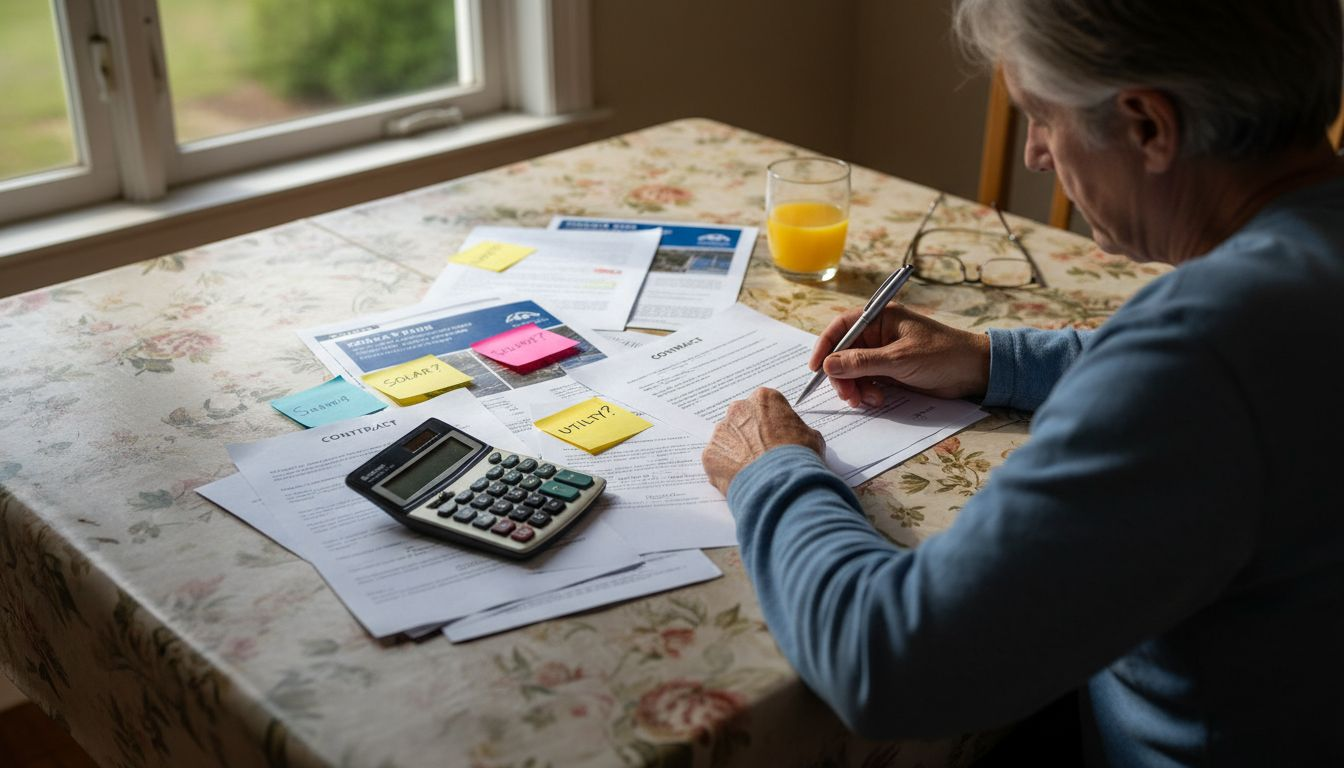 Homeowner comparing energy system options