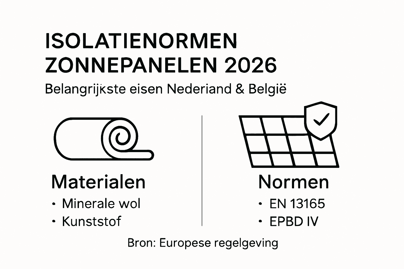 Infographic: isolatie-eisen voor zonnepanelen vanaf 2026