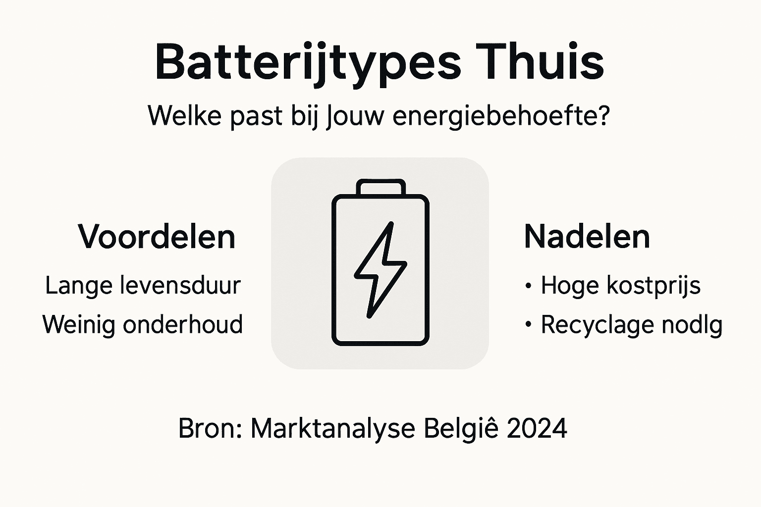 Infographic: een handig overzicht van de verschillende batterijsoorten voor thuis