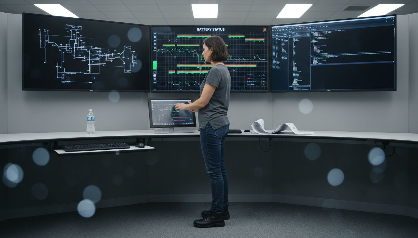 Manager monitoring modular energy storage screens