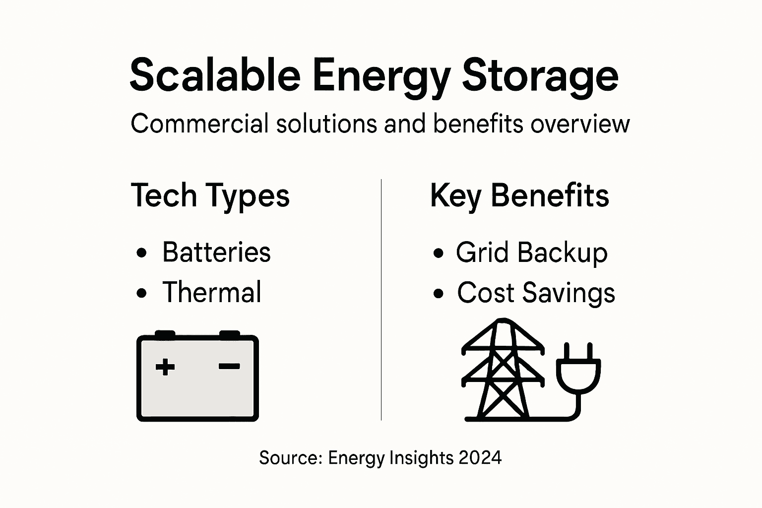Infographic on scalable energy storage for business