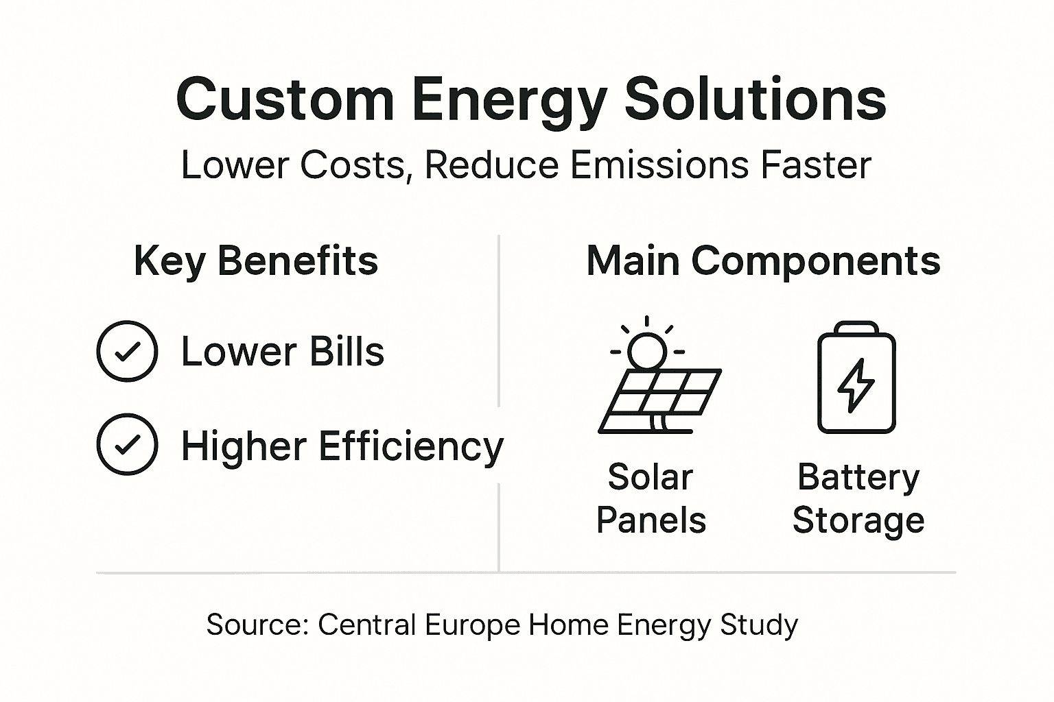 Infographic: custom energy solutions, benefits and components
