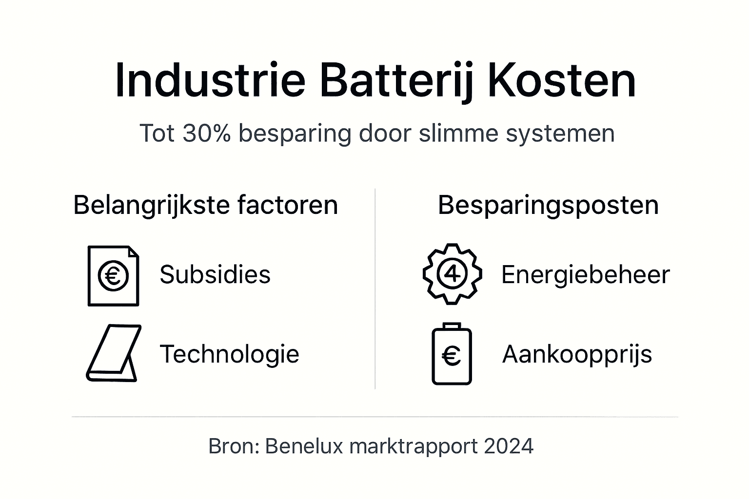 Infographic: zo bespaar je kosten in de batterij-industrie