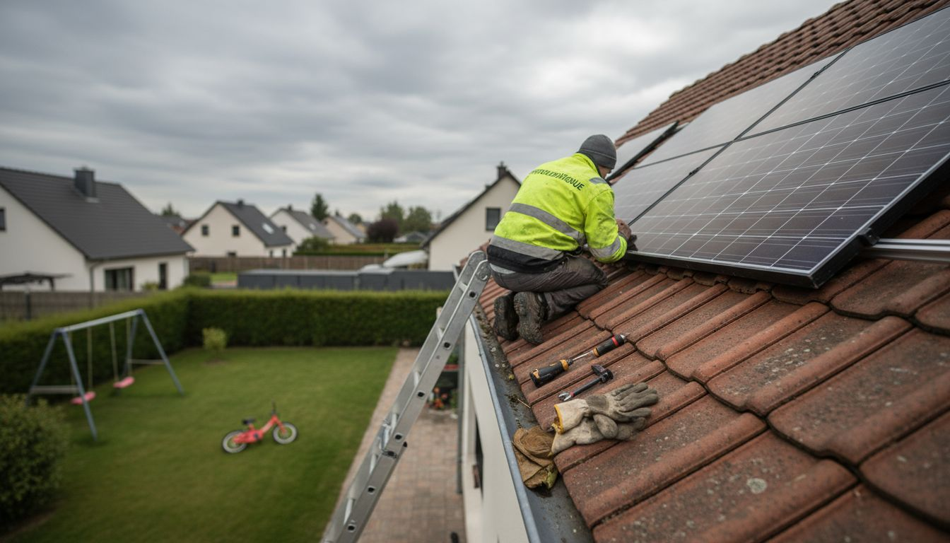 Pose de panneaux solaires sur le toit de votre maison