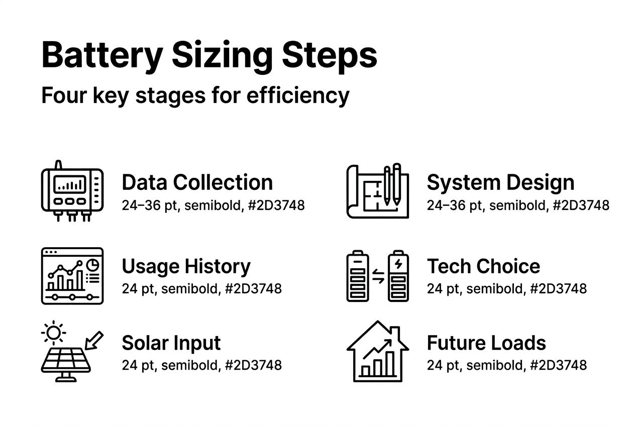 Infographic of four key battery sizing steps
