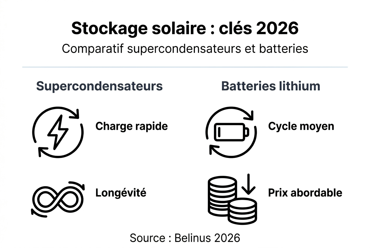 Panorama des différentes solutions de stockage de l’énergie solaire : comparatif des technologies