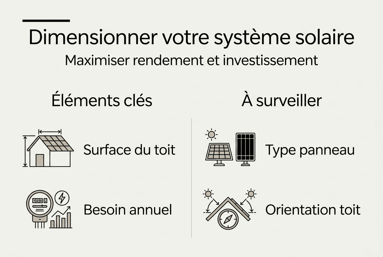 Infographie : comment bien dimensionner son installation solaire à la maison