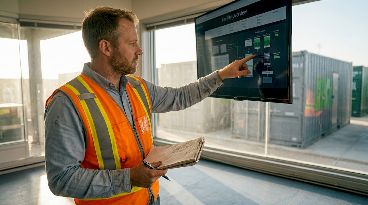 Energy manager in battery control room