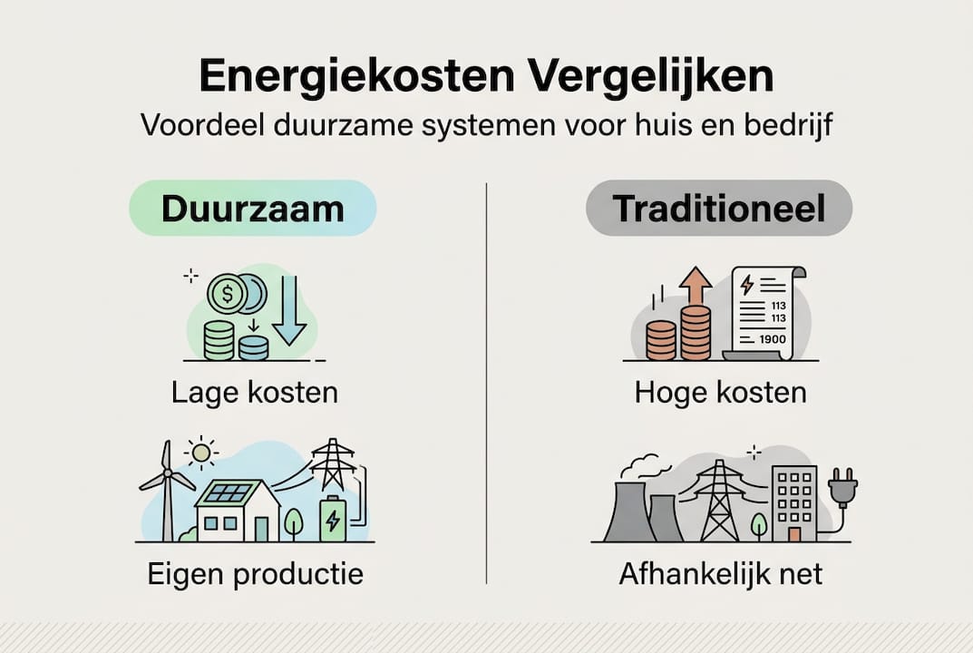 Infographic: Wat kost duurzame energie vergeleken met traditionele energie?