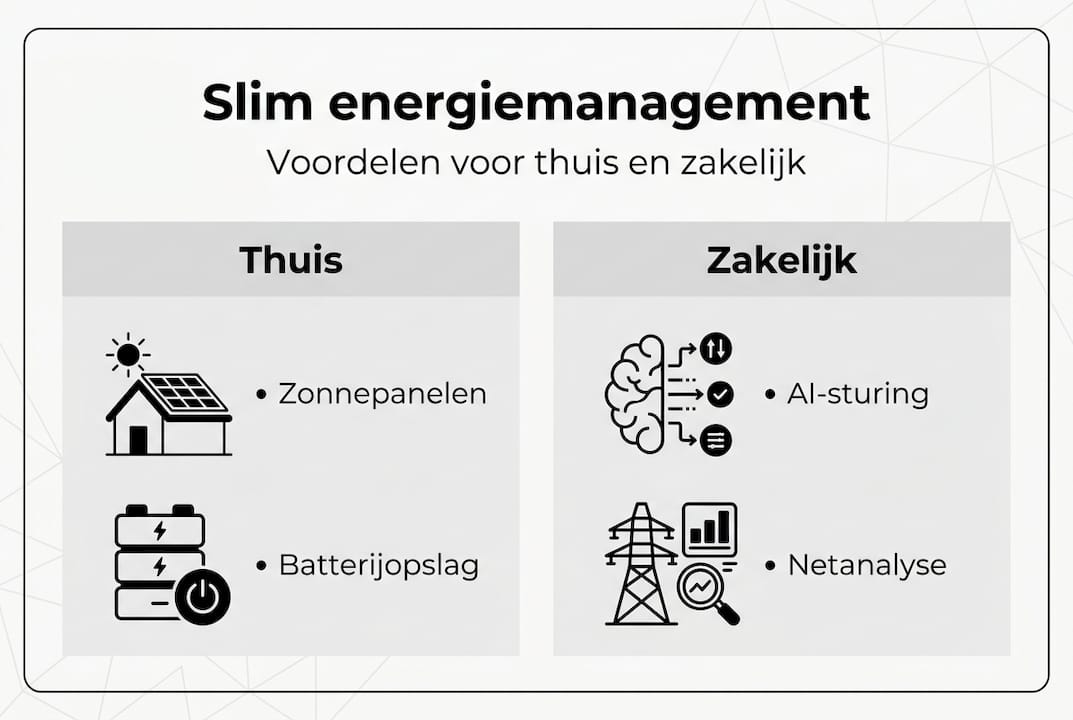 Infographic: Slim energiebeheer voor thuis en op het werk in één oogopslag