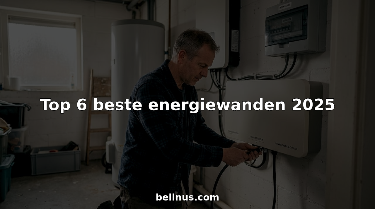 Een woningeigenaar laat een thuisbatterij voor energieopslag installeren.