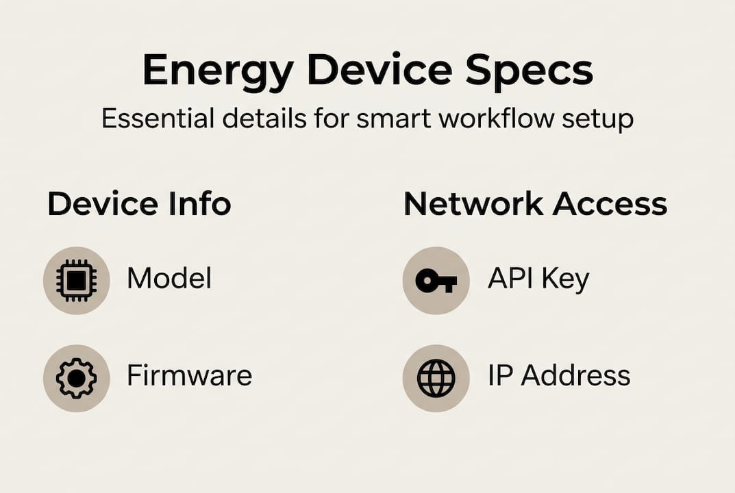 Infographic of energy device specification essentials