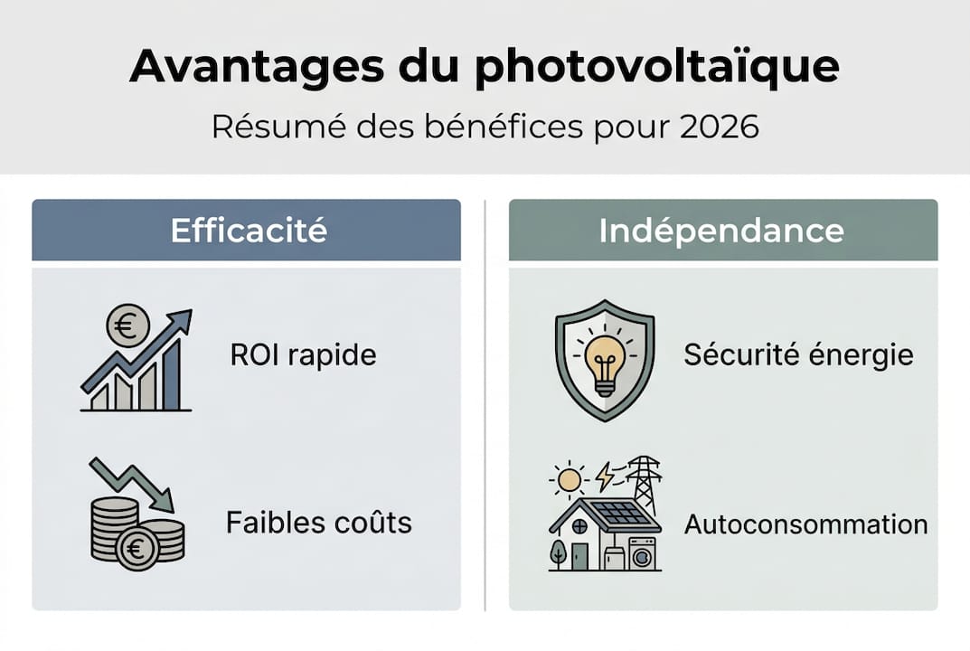 Infographie : les bénéfices du solaire en 2026