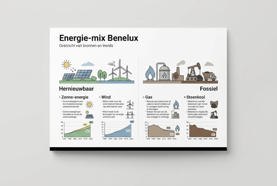 Infographic: de energiemix in de Benelux in beeld