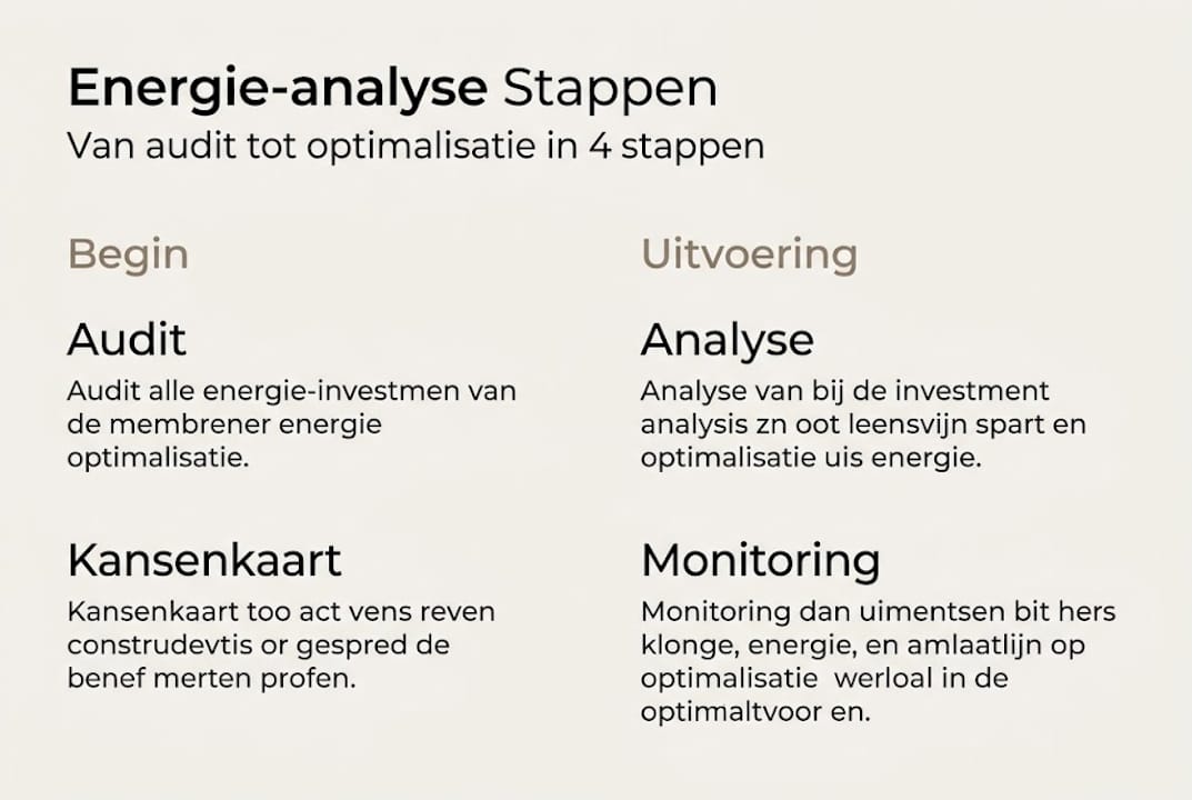 Infographic: stappenplan voor het analyseren van energie-investeringen