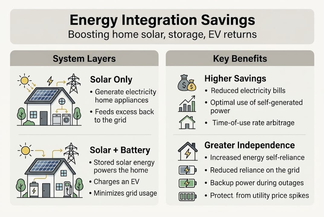 Infographic showing benefits of integrated energy management