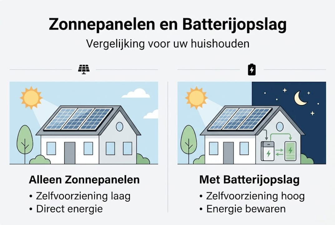 Infographic: zonnepanelen of thuisbatterij – wat is slimmer?