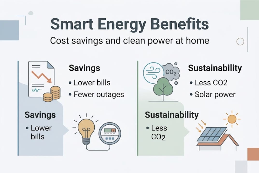 Infographic: smart energy savings sustainability