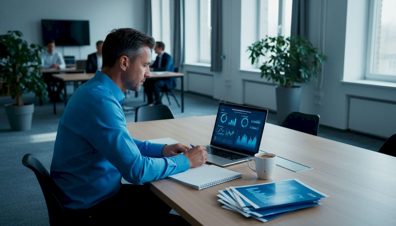 Man onderzoekt mogelijkheden om energie te besparen op kantoor