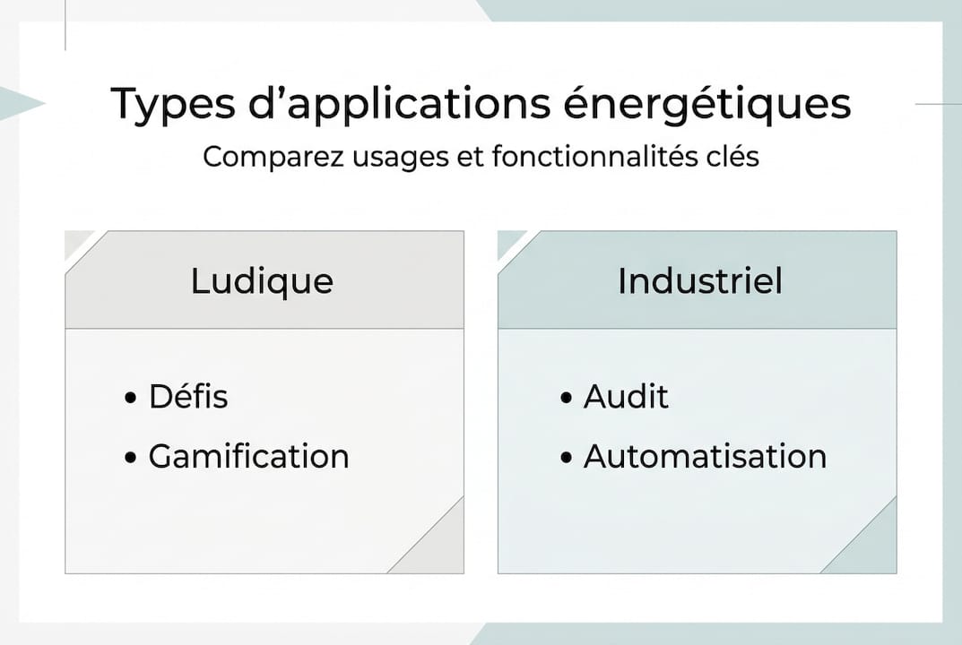 Présentation visuelle claire des différents usages de l’énergie