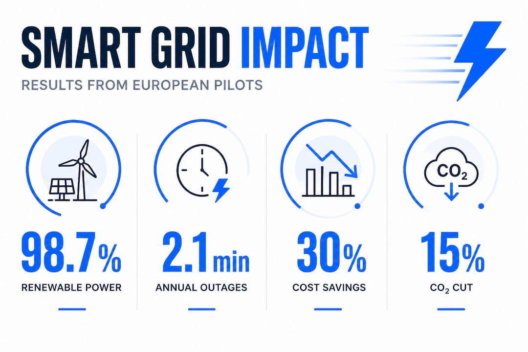 Infographic highlights smart grid pilot results and stats