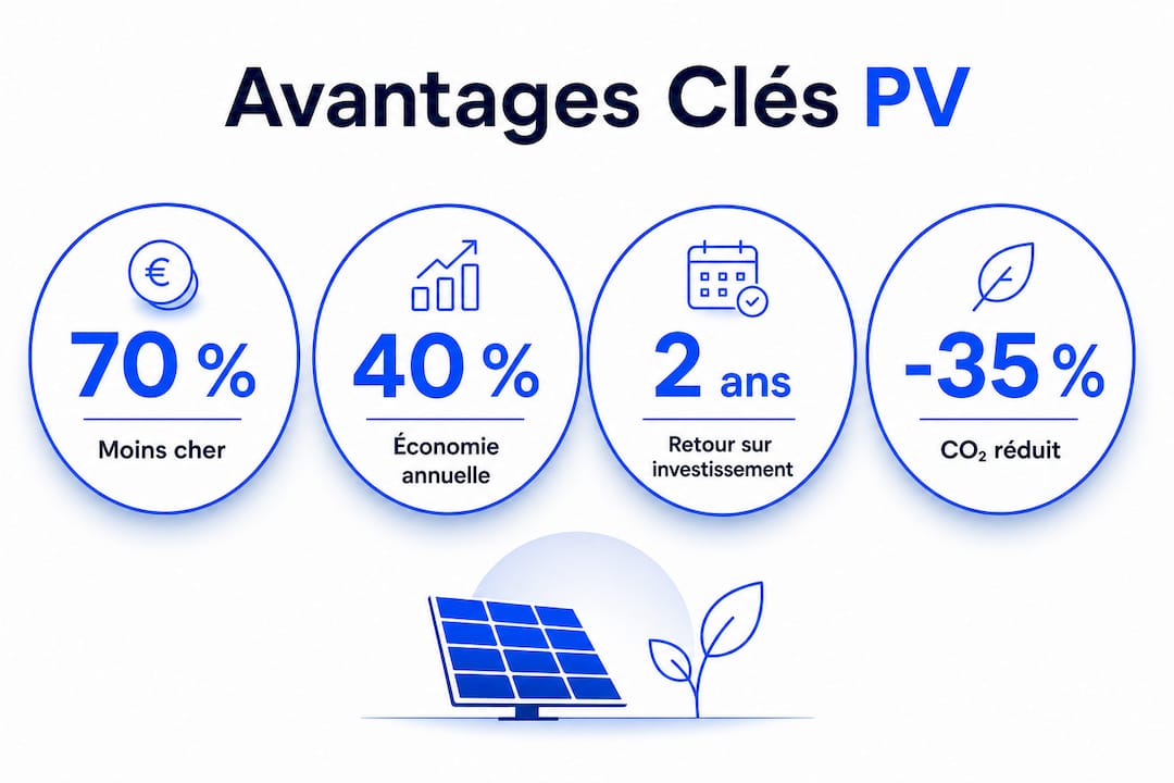 Infographie : Les principaux leviers d’économies grâce au solaire en entreprise