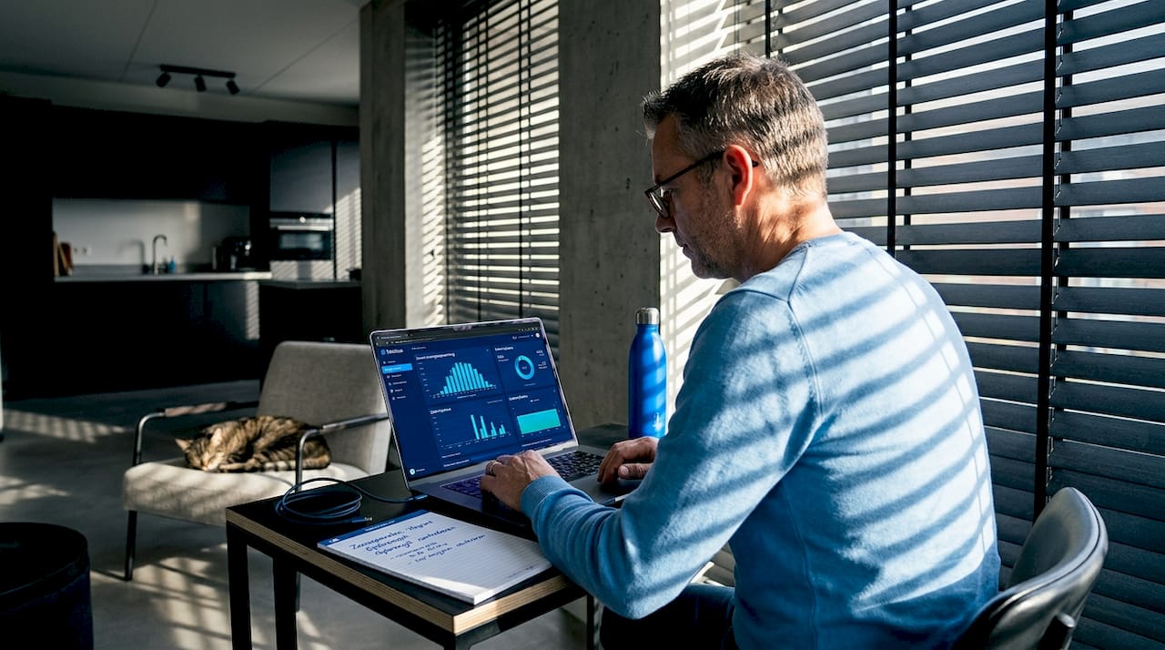 Man houdt thuis het energieverbruik in de gaten