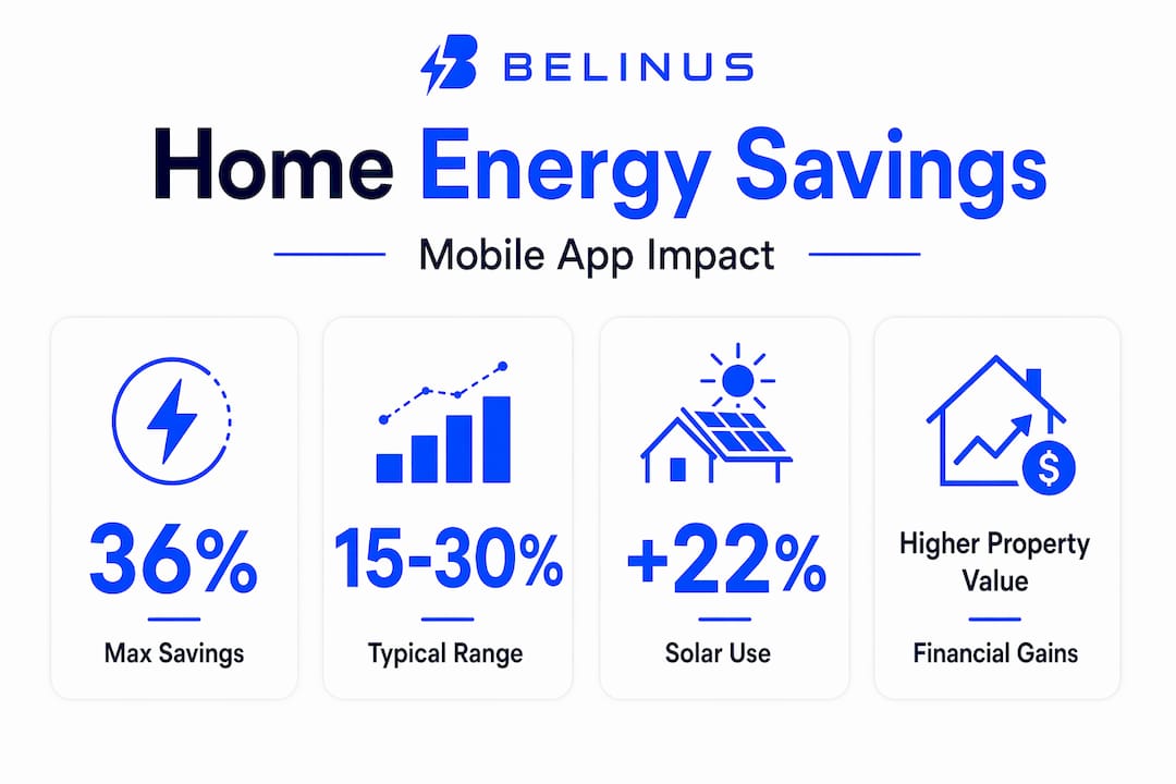 Infographic showing home energy savings statistics