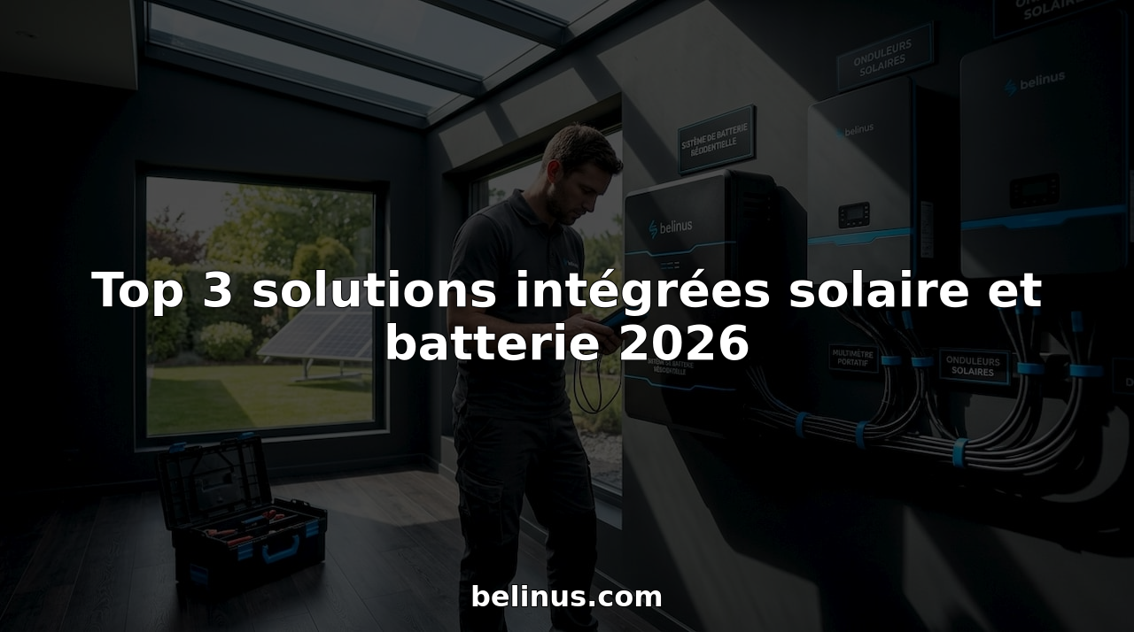 Un professionnel installe un système de batterie solaire à domicile.