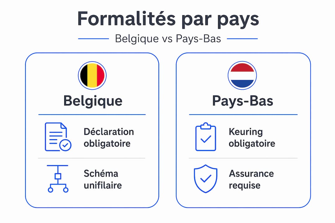 Infographie : panorama comparatif des réglementations en vigueur en Belgique et aux Pays-Bas