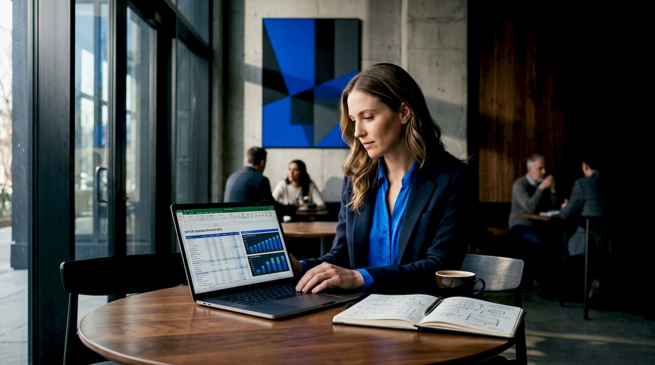 Asset manager reviews battery revenue data