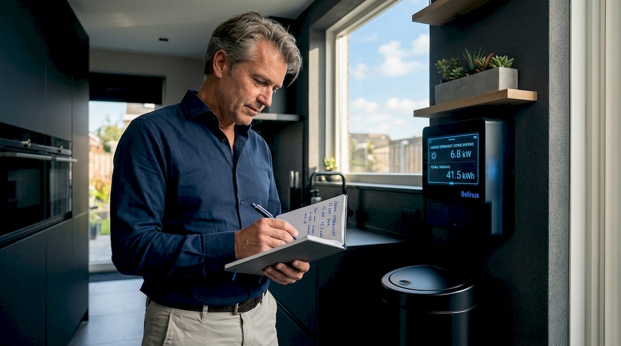 Man houdt opbrengst van zonnepanelen bij via slimme meter